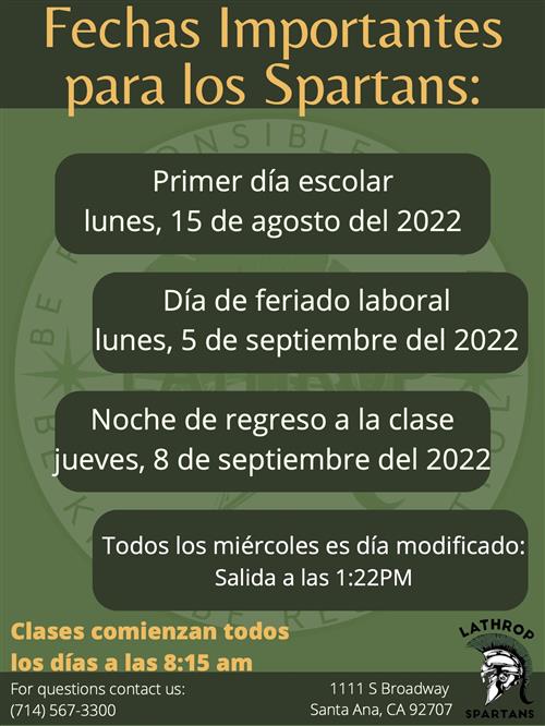Dates Spanish